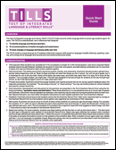 Test of Integrated Language and Literacy Skills™ (TILLS™) Quick Start Guide